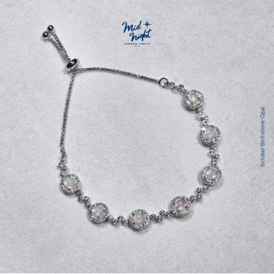 October Birthstone-Opal Bubble Bracelet